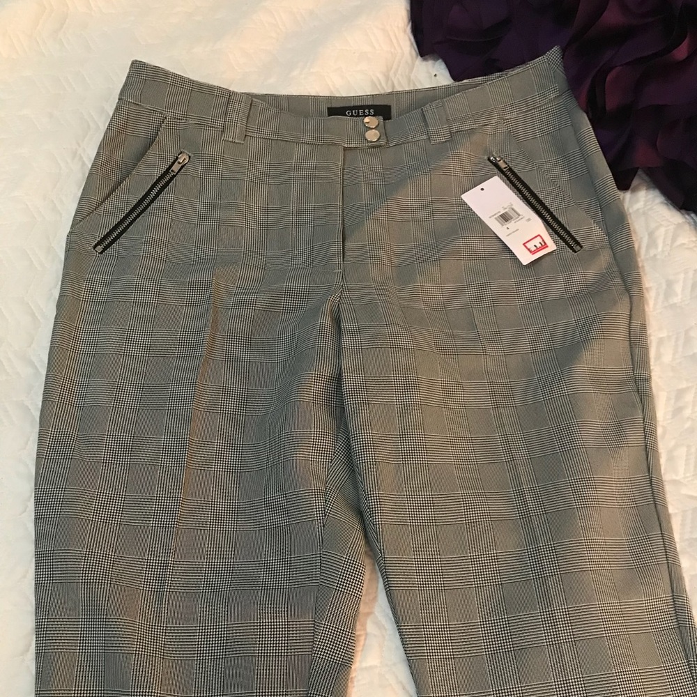 New Guess chequered pants